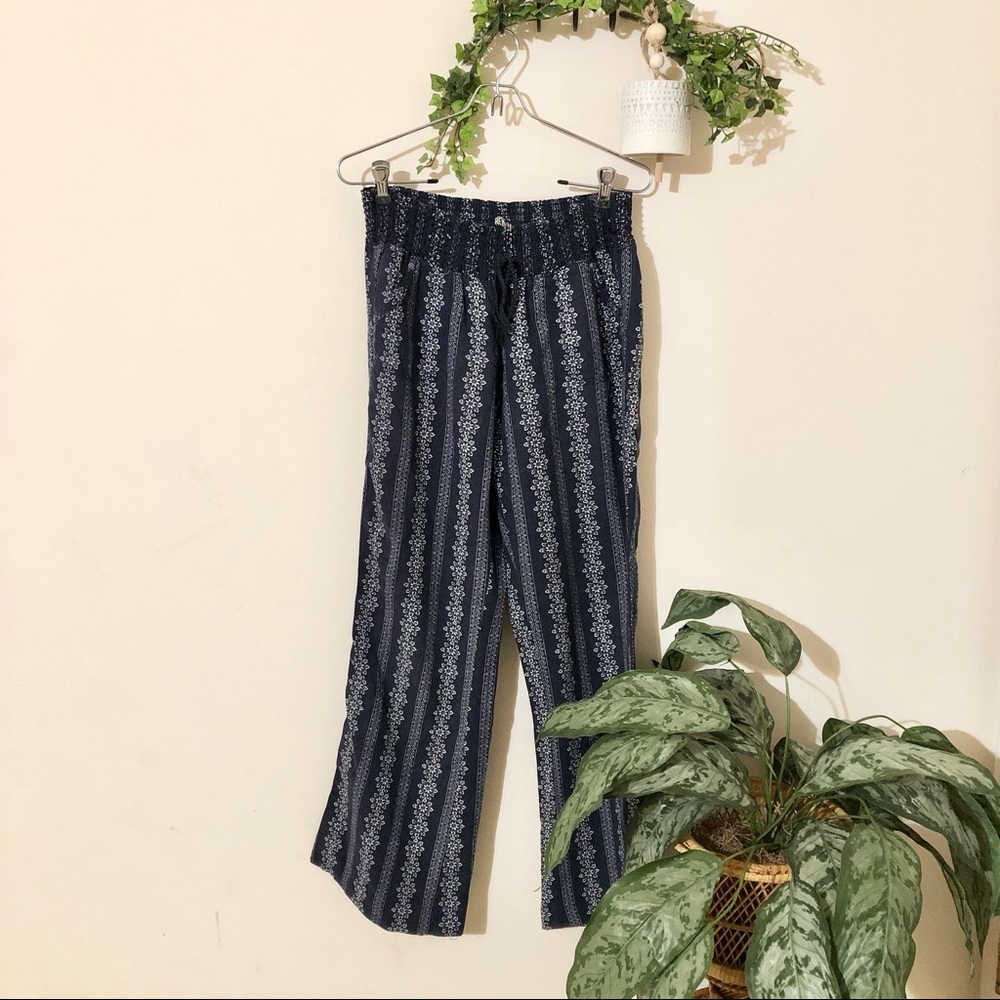 Linen Blend Lounge Pants with Functional Pockets